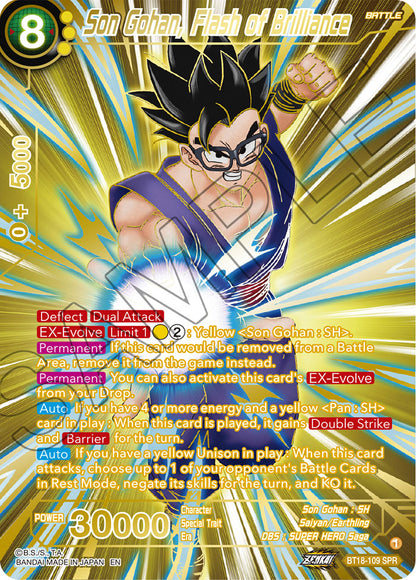 DBS Dawn of the Z-Legends BT18-109 Son Gohan, Flash of Brilliance SPR