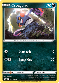 SWSH Sword and Shield 123/202 Croagunk