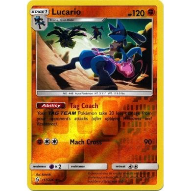 SM Unified Minds 117/236 Lucario Reverse Holo