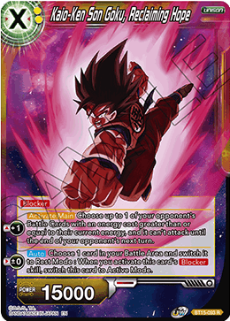 DBS Saiyan Showdown BT15-093 Son Goku, Reclaiming Hope Foil