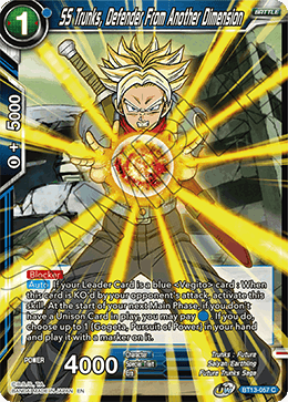 DBS Supreme Rivalry BT13-057 SS Trunks, Defender From Another Dimension Foil