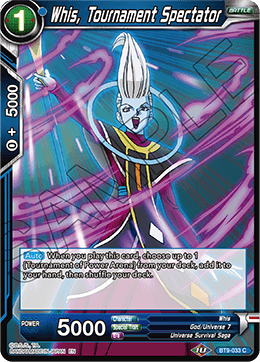 DBS Universal Onslaught BT9-033 Whis, Tournament Spectator Foil