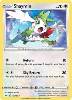 SWSH Chilling Reign 123/198 Shaymin Reverse Holo