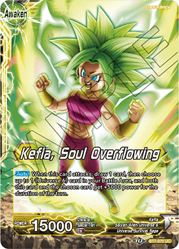 DBS Assault of the Saiyans BT7-075 Caulifla & Kale / Kefla, Soul Overflowing (Leader)