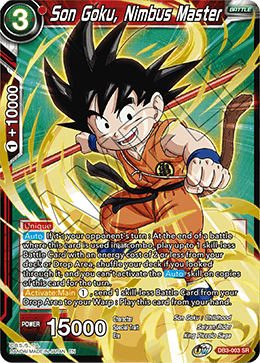 DBS Draft Box 6: Giant's Force DB3-003 Son Goku, Nimbus Master (SR)