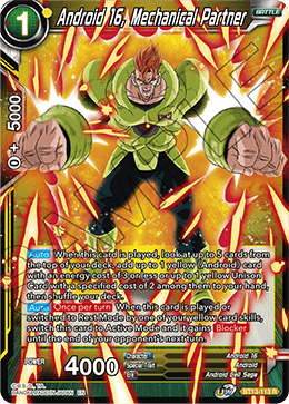 DBS Supreme Rivalry BT13-113 Android 16, Mechanical Partner Foil