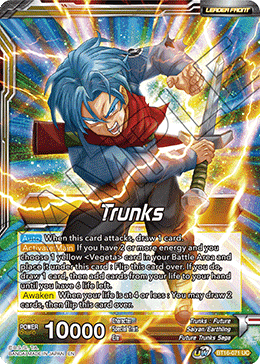 DBS Realm of the Gods BT16-071 Trunks / SSB Vegeta & SS Trunks, Father-Son Onslaught (Leader)