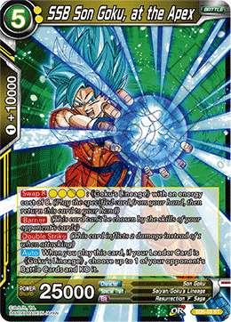 DBS Series 4 Starter The Crimson Saiyan SD5-003 SSB Son Goku, at the Apex