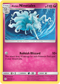 SM Cosmic Eclipse 145/236 Alolan Ninetales Reverse Holo