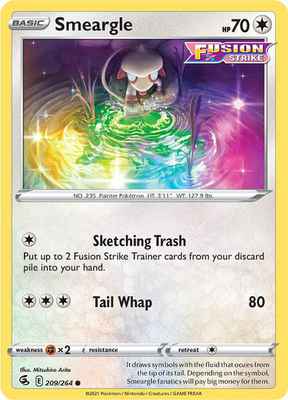 SWSH Fusion Strike 209/264 Smeargle