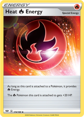 SWSH Darkness Ablaze 174/189 Heat Energy