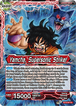 DBS Rise of the Unison Warrior BT10-001 Yamcha / Yamcha, Supersonic Striker (Leader)