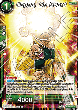 DBS Saiyan Showdown BT15-085 Nappa, On Guard Foil