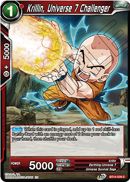 DBS Cross Spirits BT14-009 Krillin, Universe 7 Challenger Foil