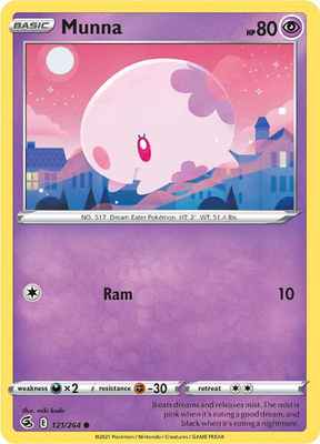 SWSH Fusion Strike 121/264 Munna Reverse Holo