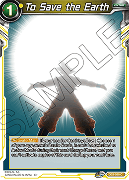 DBS Draft Box 6: Giant's Force DB3-099 To Save the Earth