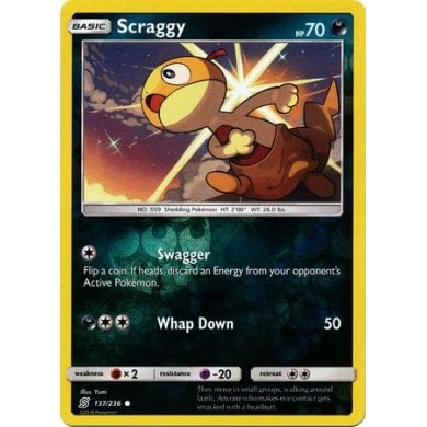 SM Unified Minds 137/236 Scraggy Reverse Holo