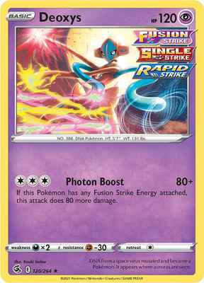 SWSH Fusion Strike 120/264 Deoxys Holo Rare