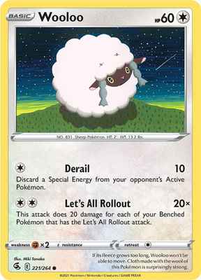 SWSH Fusion Strike 221/264 Wooloo Reverse Holo