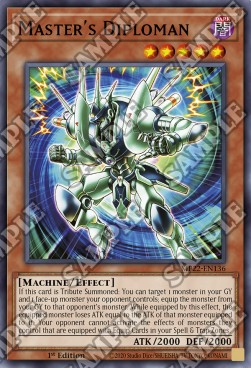 Yu-Gi-Oh! 2022 Tin of the Pharaoh's Gods Mega Pack MP22-EN136 Master's Diploman
