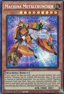 Yu-Gi-Oh! 2021 Tin of Ancient Battles Mega Pack MP21-EN094 Machina Metalcruncher Prismatic Secret Rare