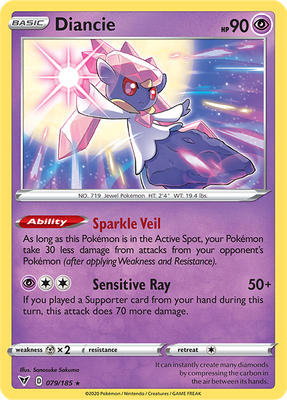 SWSH Vivid Voltage 079/185 Diancie Reverse Holo