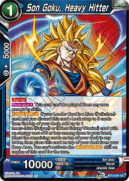 DBS Vicious Rejuvenation BT12-031 Son Goku, Heavy Hitter Foil
