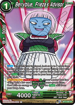 DBS Supreme Rivalry BT13-080 Berryblue, Frieza's Advisor Foil