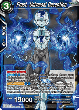 DBS Saiyan Showdown BT15-052 Frost, Universal Deception Foil