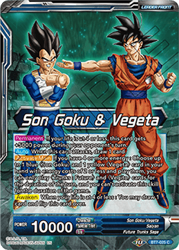 DBS Assault of the Saiyans BT7-025 Son Goku & Vegeta / SSB Vegito, Energy Eruption (Leader) Foil