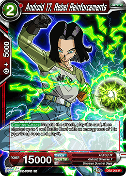 DBS Draft Box 5: Divine Multiverse DB2-005 Android 17, Rebel Reinforcements Foil