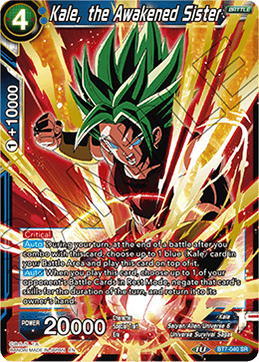 DBS Assault of the Saiyans BT7-040 Kale, the Awakened Sister (SR)