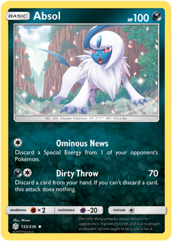 SM Cosmic Eclipse 133/236 Absol Reverse Holo