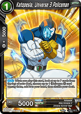 DBS Draft Box 5: Divine Multiverse DB2-149 Katopesla, Universe 3 Policeman
