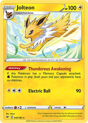 SWSH Vivid Voltage 047/185 Jolteon Reverse Holo