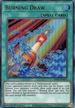 Yu-Gi-Oh! 2021 Tin of Ancient Battles Mega Pack MP21-EN074 Burning Draw Ultra Rare