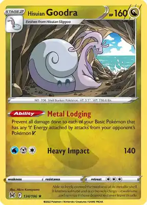 SWSH Lost Origin 134/196 Hisuian Goodra Reverse Holo