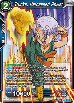DBS Realm of the Gods BT16-033 Trunks, Harnessed Power