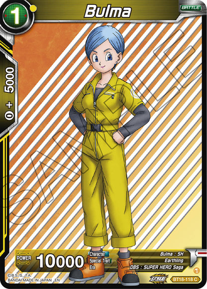 DBS Dawn of the Z-Legends BT18-118 Bulma Foil