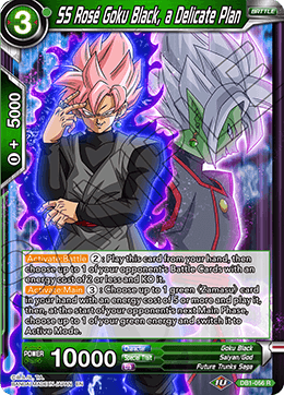 DBS Draft Box 4: Dragon Brawl DB1-056 SS Rose Goku Black, a Delicate Plan Foil