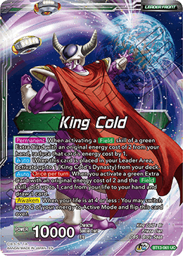 DBS Supreme Rivalry BT13-061 King Cold (Leader) Foil