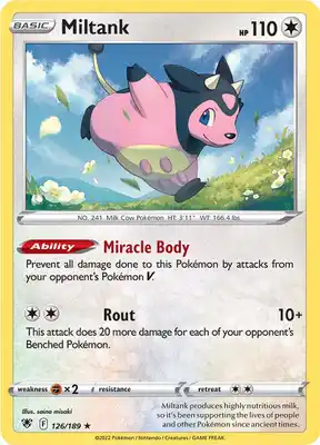 SWSH Astral Radiance 126/189 Miltank Reverse Holo