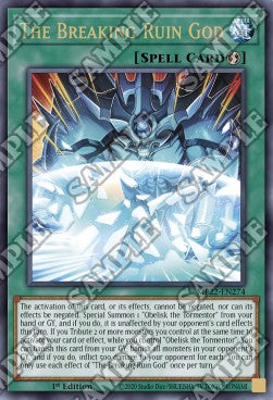 Yu-Gi-Oh! 2022 Tin of the Pharaoh's Gods Mega Pack MP22-EN274 The Breaking Ruin God Ultra Rare