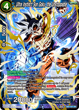 DBS Draft Box 4: Dragon Brawl DB1-021 Ultra Instinct Son Goku, the Unstoppable (SR)
