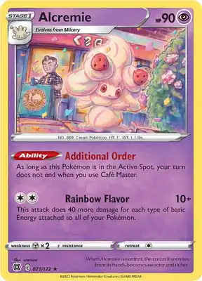 SWSH Brilliant Stars 071/172 Alcremie Reverse Holo
