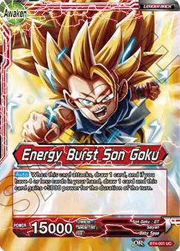 DBS Colossal Warfare BT4-001 Son Goku / Energy Burst Son Goku (Leader)