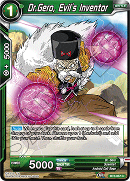 DBS Cross Worlds BT3-067 Dr, Gero, Evil's Inventor