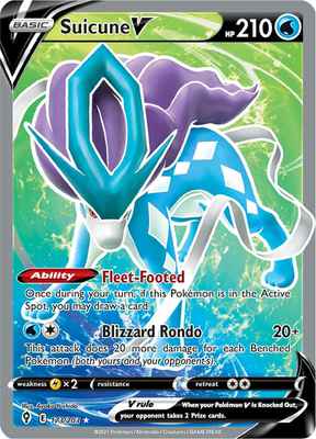 SWSH Evolving Skies 173/203 Suicune V Full Art