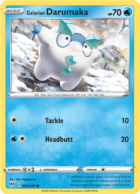 SWSH Darkness Ablaze 043/189 Galarian Darumaka
