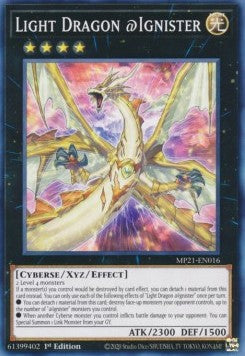 Yu-Gi-Oh! 2021 Tin of Ancient Battles Mega Pack MP21-EN016 Light Dragon @Ignister